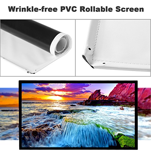 Excelvan Projector Screen 7 Pieces velvet Fixed Frame Active Shutter 3D 4K HD Ultra Ready 1.2 Gain For Home Theater Home Cinema (100 Inch 16:9) - Thumbnail 4