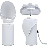 Jalopink Portable Dog Water Bottle, 2-in-1 Leak Proof & Collapsible Silicone Pet Dispenser with Built-in Bowl, Food Grade Travel Cup for Walking, Hiking (19oz/550ml, Gray)