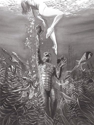 Universal Monsters: "The Creature from the Black Lagoon" by Alex Ross - Hand-Signed Limited of 50 - Giclee on Canvas - NEW 28x21 with COA - Officially Licensed and Published by Universal Pictures