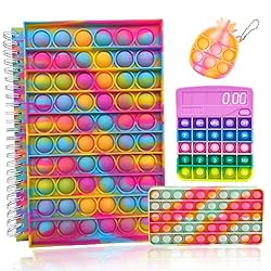 tetyseysh Bubble Fidget Pop-On-It Spiral Notebook