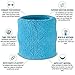 Suddora Wrist Sweatbands, Absorbent and Breathable Thick Cotton Bands for Working Out, Gymnastics, Basketball, Tennis, and Football, Multiuse Wristbands for Costumes and Cosplay (Pair) (Neon Blue)