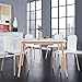 GreenForest Dining Table Mid Century Modern Rectangular Kitchen Leisure Table with Solid Wooden Legs 47.2'' x 27.6''x 30'', White