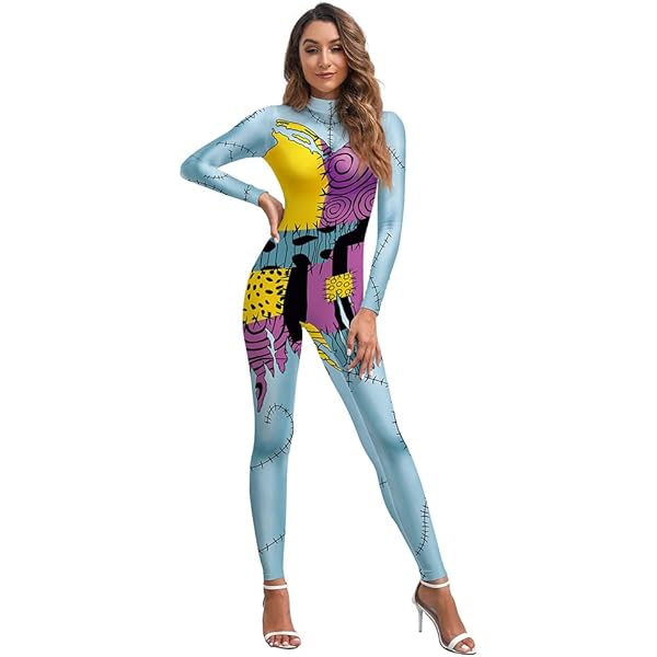 Amazon.com: Sally Costume Women Bodysuit Before Christmas Sally