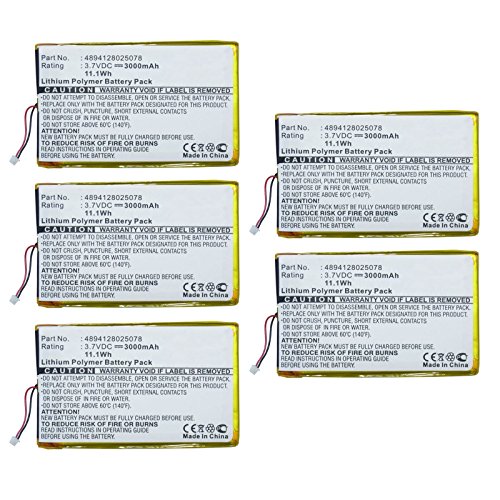 5pcs eBook Reader Li-Po Battery EBBK-PRB3 for Ectaco jetBook e-Book Reader Cameron Sino CS-AEJ001SL, Dantona PRB-3, Ectaco jetBook e-Book Reader Burgundy, Ectaco Multilingual Portable Reading Device