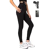 Lilcreek Women's Concealed Carry Leggings Gun Holster with Side Pockets,Concealment Compression Universal Yoga Pants