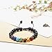 7 Chakra Healing Lava Stone Diffuser Bracelet - Braided Rope Natural Gemstone Beads Bracelet