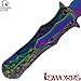 Falcon Elite Skull Spring Assisted Pocket Knife - Tactical Style Knife (Rainbow)