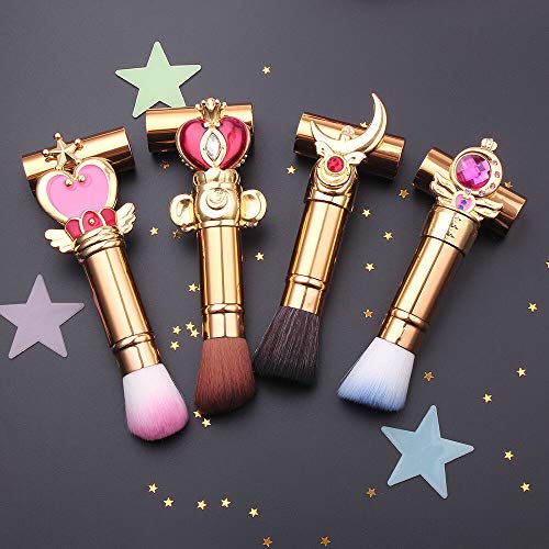 EDA LUXURY BEAUTY ROYAL MOON GOLD EXCLUSIVE MAKEUP BRUSH WITH COVER Flawless Flat Top Design Perfect Blending Blush Foundation Bronzer Contour Highlighter Powder Best Retractable Kabuki Brush Vegan 4 EDA LUXURY BEAUTY ROYAL MOON GOLD EXCLUSIVE MAKEUP BRUSH WITH COVER Flawless Flat Top Design Perfect Blending Blush Foundation Bronzer Contour Highlighter Powder Best Retractable Kabuki Brush Vegan