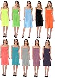 Womens Summer SunDress, Beach Cover Up, Knee High Tank Top - Assorted Colors