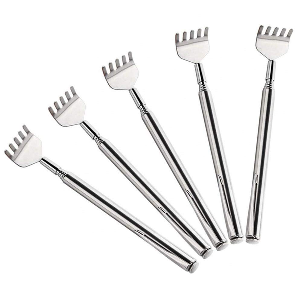 5pcs Back Scratchers for Women Men Extendable Back Scratcher Cactus Back Scratcher with Pocket Clip