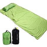 RoryTory Portable Inflatable Camping Pillow with Sleeping Bag Liner Set