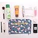 Itraveller 7 Pieces Colorful set- 3 Packing Cubes and 3 Pouches and 1 Shoe Bag-Compress and Organize Your Clothes While Traveling K7 (Blue Flowers)