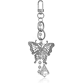 Angyape Cute Butterfly Keychain Y2K Bag Charms for Tote Bags Purse Charms for Handbags Crystal Accessories Gifts for Women
