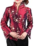 Bitablue Women's Daisy and Peony Embroidery Chinese Jacket