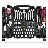 MVPOWER 95 Piece Home Mechanics Repair Tool Kit, General Household Tool Set with Durable and Long Lasting Tools bike tool kit Mixed Tool Set with Plastic Toolbox Perfect for DIY, Home Maintenance
