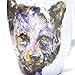 DEMDACO Bear Watercolor Glossy Stoneware Mug With Handle 16 Ounce, Brown On White