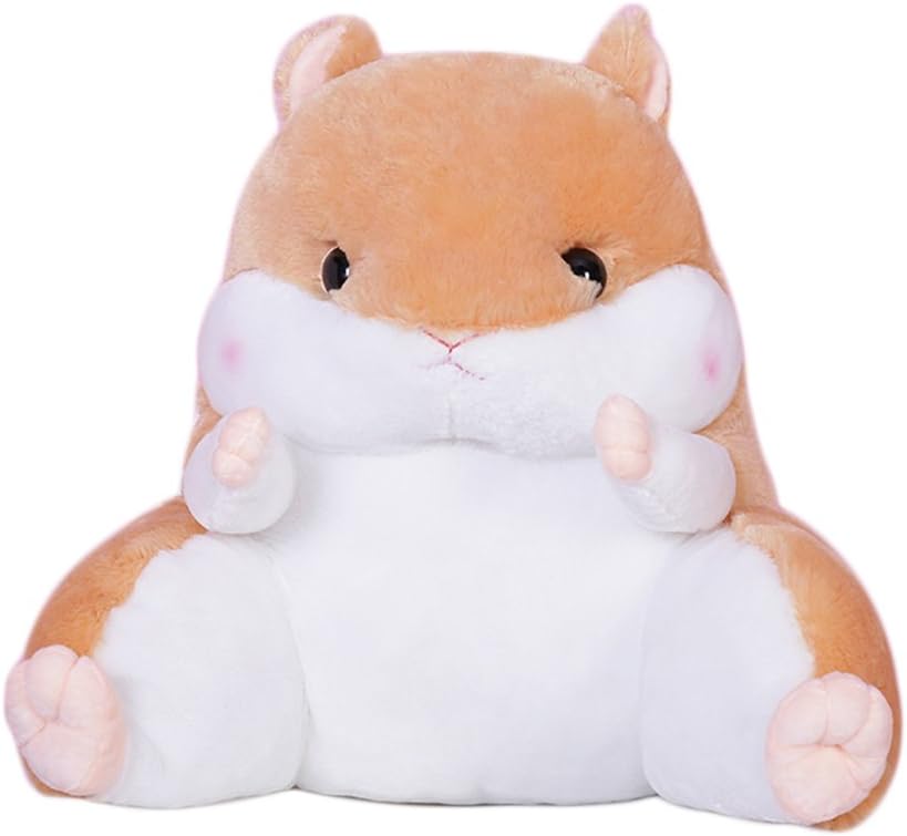 WAIT FLY Lovely Cartoon Hamster Shaped Plush Lumbar Pillows Waist Rest Cushion Bedrest Reading Pillows Chair Back Cushion for Bedroom Office Car: Home & Kitchen