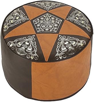 KCH Sitzkissen 34 x 50 x 50 Hocker Möbelhocker Pouf ORIENT braun rund