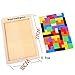 Zoostliss Early Education Colorful Wooden Tangram Brain Tetris Block Intelligence Puzzle for Preschool Children Playing