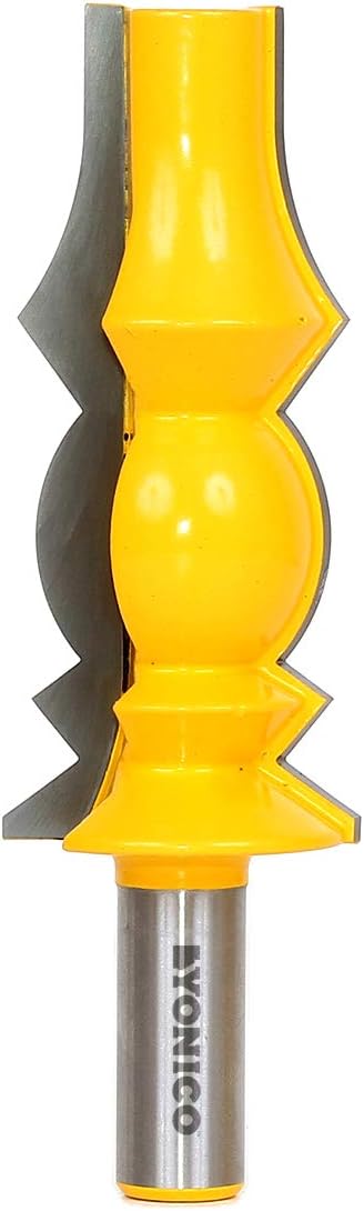 Yonico 16149 - Crown Molding Router Bit, Reversible Double Concave - Cutting Height: 3-3/16" - 1/2" Shank