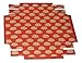 Lotus Printed Colorful Sweet Boxes for Indian Sweets, Cookies, Goodies, Mithai, Candy, Gift Boxes with Lids Bulk, Handmade Bulk Mithai Box, Favor Boxes for Wedding, 2.95x5.51 Inch (Pack of 4)