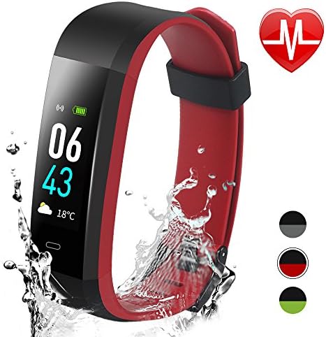 Jeestam Color Screen Fitness Tracker with Double Color Strap,Activity Tracker with Heart Rate Monitor Sleep Monitor,Waterproof Smart Watch Bracelet Pedometer Wristband for Android＆iOS