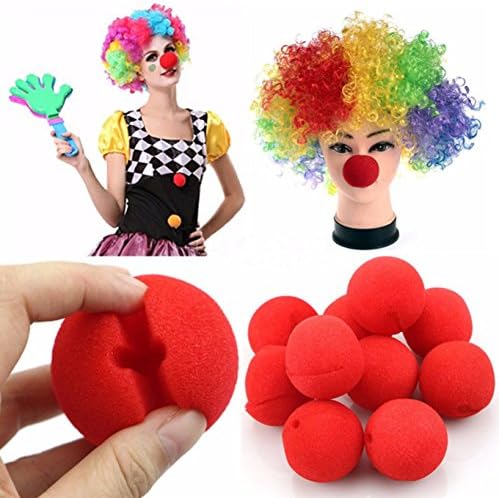 Red Circus Foam Clown Nose Mouse Animal Mickey Minnie Halloween Christmas Party Costume Accessory(40 pcs)