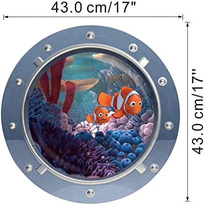 3D Window Finding Nemo Art Home Decor for Kids Room Wall Sticker Wall Decals 1pcs