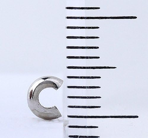 500pc Silver Tone Crimp Bead Cover 3mm BA900