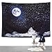 BLEUM CADE Moon and Clouds Tapestry Wall Hanging Star Tapestry Starry Sky Tapestry for Living Room Bedroom Dorm Home Decor