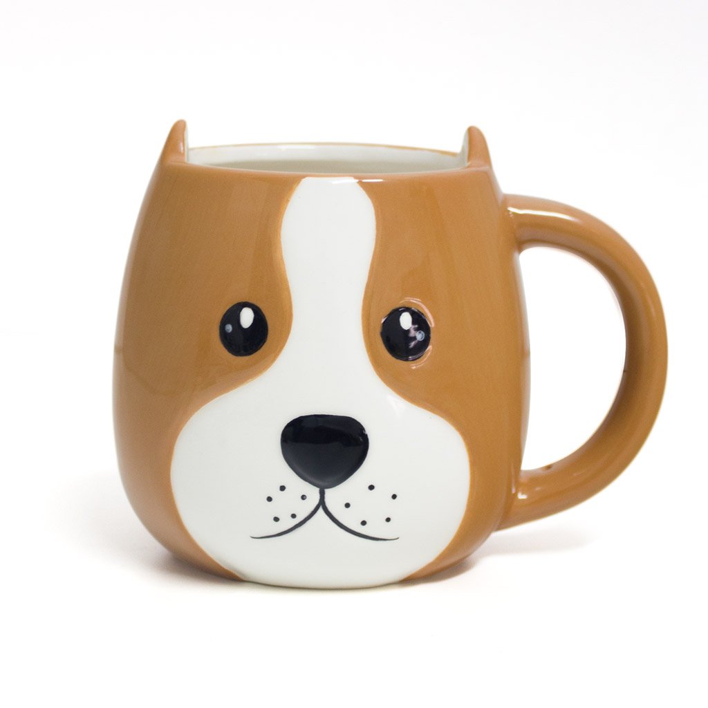 Balvi Mug Woof! Cup-shaped dog's head 400ml capacity Dishwasher safe and microwave Ceramic