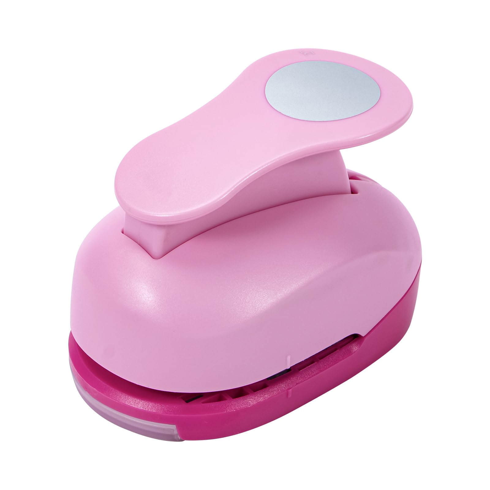 Photo 1 of 2 Inch Hole Punch, Katfort Craft Punches Shapes Circle Punch for Paper Crafts, Cardstock, Brand Label, Gift Wrapping, Greeting Cards and Scrapbooks, Pink