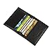 Black Super Slim Leather Card Wallet for Men or Women - Thin Money Holders -ID Card Driver's License Holder Wallets with 8 Card Slots - Genuine Cowhide LeatherQ