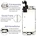 For iPhone 5S Screen Replacement with Home Button, Arotech 4.0 Inch Full Assembly LCD Display Digitizer Touch Screen with Repair Tool Kit and Tempered Glass (5S-White)