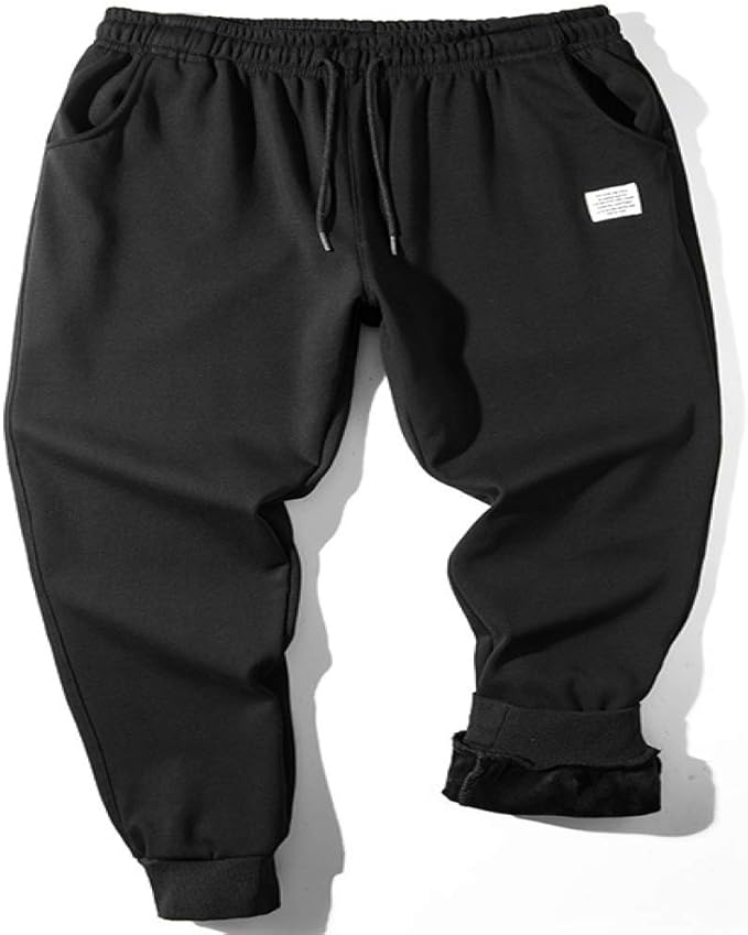 N/ A Mens Pants Drawstring Elasticated Cuff Jogging Bottoms Double