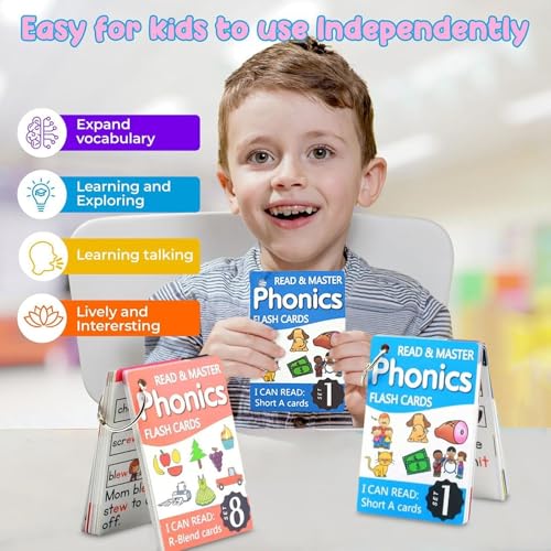 English Sight Words Flash Card, Phonics Flash Cards for Kids Age 4-8, Word Games Flashcards, Vocabulary Cards, Matching Game Flash Cards, English Word Cards, Educational Learning Activities for PreK