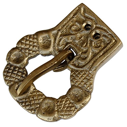 Medieval Nobles Antique Foliate Brass Belt Buckle