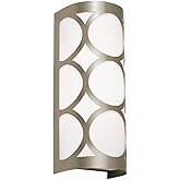 AFX LAKS0513LAJUDNP Lake - 17W 1 LED Wall Sconce-12.25 Inches Tall and 4.82 Inches Wide, Finish Color: Painted Nickel
