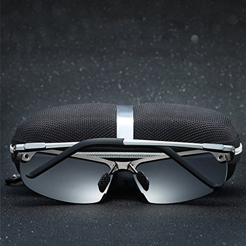 MOORAY Polarized Sunglasses for Men,UV400 Mirrored Lens Sports Glasses,Outdoor Eyewear, Metal Frame Sunglasses(Grey)
