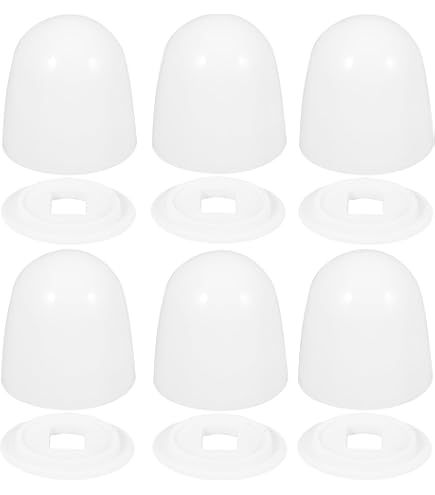 6 Paires De Capuchons Décoratifs Pour Boulons De Toilette - Blanc - Plastique - Installation Facile - Cache Vis WC