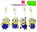 5D DIY Key Chains Diamond Painting Paint by Numbers KitsFull Drill Rhinestone Mosaic Making Decorative Props for Bags,Phone Straps(4 Pack)