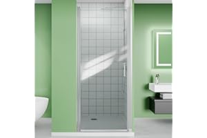Comfystyle Pivot Frameless Shower Door, 32"-33.9" W x 72" H, Pivot Swing Shower Doors with 1/4" Clear Tempered Glass Panel, Chrome Finish