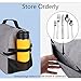 F40C4TMP Lunch Box Insulated Double Deck Lunch Bag for Men Women, 12 Cans Leak-proof Dual Compartment Cooler Tote Keep Warm and Cold with Bottle Side Pocket and shoulder Strap for School, Camping Grey