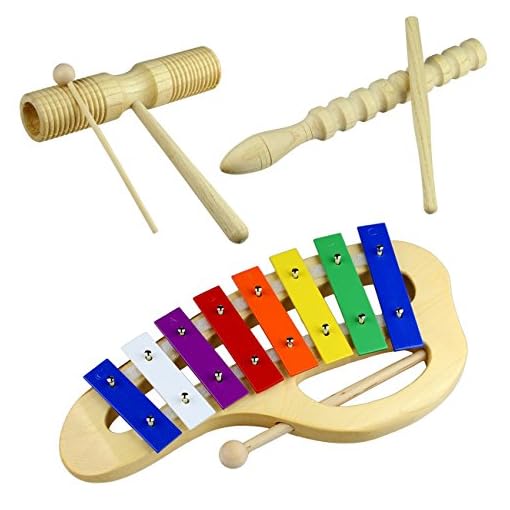 Tera 10Pcs Rhythm Percussion Music Instrument Drum Bells Maracas Castanets Enlighten Toys Kit for Baby Children Kids - Image 4
