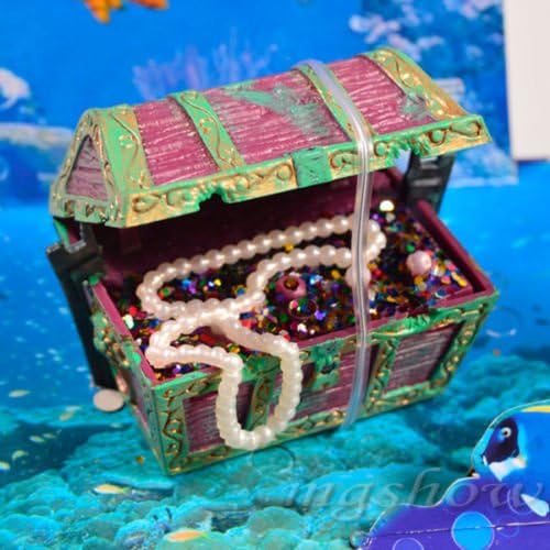 New Aquarium Fish Tank Ornament Air Action Treasure Chest Aqua Spectra Air Bubble No.001