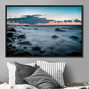 signwin Framed Canvas Wall Art Calming Waters Aerial...