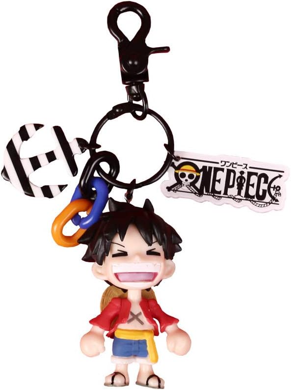 YJacuing Anime One Piece Luffy Figure Keychain (Black I)