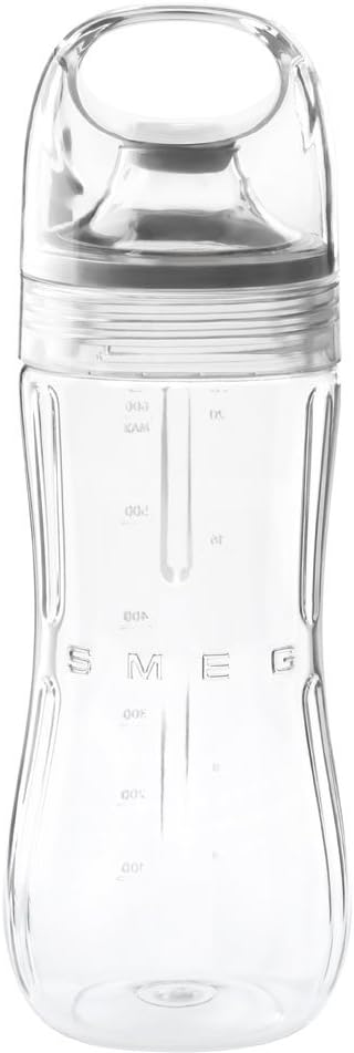 SMEG BGF01 Bottle To Go with Lid and Spout in Tritan , 600ml/20oz capacity, Dishwasher Safe, Transparent, GRANDE