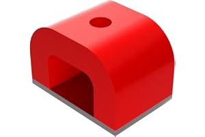 MASTER MAGNETICS Red Cast Alnico 5 Bridge Magnet With Keeper, 1.57" Wide, 1" High, 1" Thick, 0.20" Hole On Top (Pack of 1)