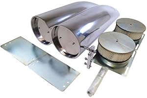 PATEYNEY Polished Aluminum Smooth Top Shotgun Intake Hood Scoop with Element & Hardware